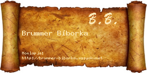 Brummer Bíborka névjegykártya